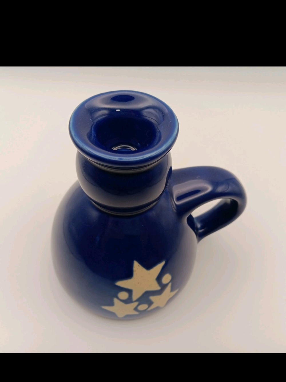 Cobalt Blue Sandstone Candle Holder with Stars - Picture 7 of 14